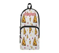 HMZXZ Custom Pencil Case Pizza Theme,Pencil Pouch for Girls Boys Kids, Personalised Dots Pen and Pencil Stationery Organizer Bag for School