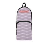 HMZXZ Custom Pencil Case White Purple Polka Dots Pattern,Pencil Pouch for Girls Boys Kids, Personalised Thistle Purple Pen and Pencil Stationery Organizer Bag for School