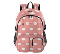 HMZXZ Cute Abstract Dots Travel Backpack Laptop Computer Bag Sturdy School Bag Polka Dot College Bookbag 14 Inch