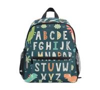 HMZXZ Kids Toddler Mini Backpack for Girls Boys Funny Alphabet Cute Dinosaurs Children's Backpacks Animal Dino School Bag