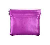 HMZXZ PU Leather Small Coin Purse The Texture Purple Squeeze Coin Pouch with Snap Clip Design Purple Mini Wallet Change Bag for Coins, Cards and Essentials