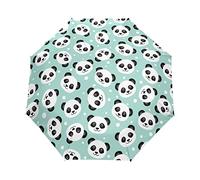 HMZXZ RXYY Cute Animal Panda Polka Dot Folds Auto Open Close Umbrella for Women Men Boys Girls Windproof Compact Travel Lightweight Rain Umbrella