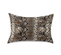 HMZXZ Satin Pillowcase for Hair and Skin, Abstract Leopard Snake Skin Print Queen Size 20x30 inches Pillowcases Soft and Breathable Slippery Satin Pillow Cases with Envelope Closure for Bed Couch Sofa