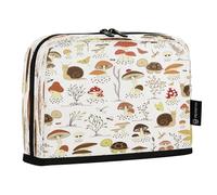 HMZXZ Standing Pencil Case Cartoon Mushrooms, Large Capacity Pen Bag for Boys Girls Multi-Layer Pen Pouch Pencil Holder Stationery Organizer Turtles Snails for School Office