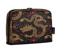 HMZXZ Standing Pencil Case Chinese New Year, Large Capacity Pen Bag for Boys Girls Multi-Layer Pen Pouch Pencil Holder Stationery Organizer Dragon Zodiac for School Office