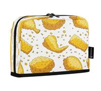 HMZXZ Standing Pencil Case Crispy Chicken Nuggets, Large Capacity Pen Bag for Boys Girls Multi-Layer Pen Pouch Pencil Holder Stationery Organizer Chick for School Office