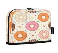 HMZXZ Standing Pencil Case Cute Donuts, Large Capacity Pen Bag for Boys Girls Multi-Layer Pen Pouch Pencil Holder Stationery Organizer Cartooon for School Office