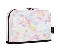 HMZXZ Standing Pencil Case Cute Panda Rainbow, Large Capacity Pen Bag for Boys Girls Multi-Layer Pen Pouch Pencil Holder Stationery Organizer Tie-dye for School Office