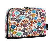 HMZXZ Standing Pencil Case Dog Paws, Large Capacity Pen Bag for Boys Girls Multi-Layer Pen Pouch Pencil Holder Stationery Organizer Cute Dogs Colorful for School Office