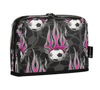 HMZXZ Standing Pencil Case Football Soccer Balls, Large Capacity Pen Bag for Boys Girls Multi-Layer Pen Pouch Pencil Holder Stationery Organizer Hot Rod for School Office