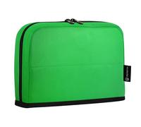 HMZXZ Standing Pencil Case Green Colored, Large Capacity Pen Bag for Boys Girls Multi-Layer Pen Pouch Pencil Holder Stationery Organizer Green for School Office