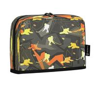 HMZXZ Standing Pencil Case Hockey Pattern, Large Capacity Pen Bag for Boys Girls Multi-Layer Pen Pouch Pencil Holder Stationery Organizer Sport Ball for School Office