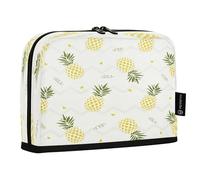 HMZXZ Standing Pencil Case Love Pineapple Fruit, Large Capacity Pen Bag for Boys Girls Multi-Layer Pen Pouch Pencil Holder Stationery Organizer Zig Zag for School Office
