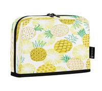 HMZXZ Standing Pencil Case Pineapples Pattern, Large Capacity Pen Bag for Boys Girls Multi-Layer Pen Pouch Pencil Holder Stationery Organizer Summer for School Office