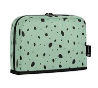 HMZXZ Standing Pencil Case Polka Dots Dark Green, Large Capacity Pen Bag for Boys Girls Multi-Layer Pen Pouch Pencil Holder Stationery Organizer Cute Dots for School Office