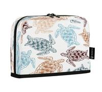 HMZXZ Standing Pencil Case Sea Turtles, Large Capacity Pen Bag for Boys Girls Multi-Layer Pen Pouch Pencil Holder Stationery Organizer Ocean Painting for School Office