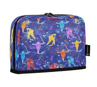 HMZXZ Standing Pencil Case Sports Pattern, Large Capacity Pen Bag for Boys Girls Multi-Layer Pen Pouch Pencil Holder Stationery Organizer Ice Hockey Players for School Office