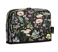 HMZXZ Standing Pencil Case Wildflowers Plants, Large Capacity Pen Bag for Boys Girls Multi-Layer Pen Pouch Pencil Holder Stationery Organizer Flower Leaf for School Office