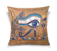 HMZXZ Throw Pillow Cover 18x18 inch Egypt Ethnic Papyrus The Eye Decorative Pillow Cases Cushion Cover for Couch Sofa Bedroom Home Living Room