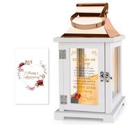 HN HAIINAA 25th Wedding Anniversary Lantern 25th Anniversary Wedding Gifts for Couple Parents Grandparents Husband Wife, Happy 25th Anniversary Decoration