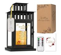 HN HAIINAA 60th Wedding Anniversary Lantern 60th Anniversary Wedding Gifts for Couple Parents Grandparents Husband Wife, Happy060th Anniversary Decoration(60th-Black