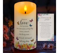 HN HAIINAA Flameless Memorial Candle, Real Wax LED Light with Timer Sympathy Candle Gift Bereavement Gifts for Loss of Loved One Memorial Gifts for Loss of Mother Father Remembrance Gifts (3" x 6")