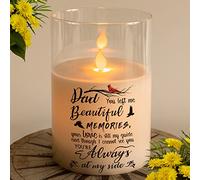HN HAIINAA Flameless Real Wax LED Memorial Candle with Timer - Sympathy Candle for Loss of Loved One - Remembrance Gift (6" x 4")
