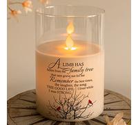 HN HAIINAA Real Wax LED Memorial Candle with Timer for Sympathy Gifts (6" x 4")