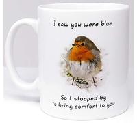 HN Print Sentimental Robin Mug Printed on Both Sides, Ideal Present for Birthday, Christmas or just a Gift.