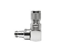 HN Type HV Adapter - HN Male Right Angle to N Female, 50Ω, DC-6GHz, Brass Tri-Alloy Plated