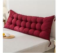 HNBCYRND Wedge Cushion Headboard Reading Pillow Removable Headboard Low Corner Cushion,Bed Bedroom Positioning Support，Support For Bedroom Sofa Bed(140x45cm,Red)