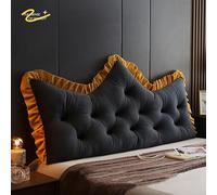 HNBCYRND Wedge Headboard Pillows Bed Wedge Cousin Headboard Wedge Pillow Triangle Pillow Wedge Daybed Pillows Bolster Pillow Headboard with Removable Cover(180x50x15cm,Blue)