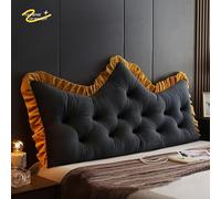 HNBCYRND Wedge Headboard Pillows Bed Wedge Cousin Headboard Wedge Pillow Triangle Pillow Wedge Daybed Pillows Bolster Pillow Headboard with Removable Cover(180x50x15cm,Blue)