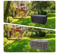 HNBFKD Garden Furniture Covers Waterproof 90x90x75cm/LxWxH Rectangular Heavy Duty 420D Oxford Fabric Windproof Anti-UV Multi-Size Garden Outdoor Patio Furniture Cover for Chair and Table Black