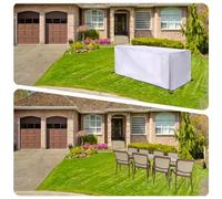 HNBFKD Garden Furniture Covers Waterproof Rectangular 249x99x76cm/LxWxH 420D Oxford Rain and Snow Chair Covers for Sofa, Table and Chair, Dust Proof, Outdoor Water-Resistant for Furniture Silver