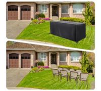 HNBFKD Garden Furniture Covers Waterproof Rectangular 340x140x82cm/LxWxH 420D Oxford Rain and Snow Chair Covers for Sofa, Table and Chair, Dust Proof, Outdoor Water-Resistant for Furniture Black
