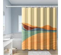 HNBFKD Mountains Scenery Abstract Art Illustration Ahower Curtain Bathroom Curtain With Hook Waterproof Polyester Fabric 120x210cm/47x83in(WxH)
