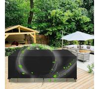 HNBFKD Outdoor Patio Table Cover 185x125x75cm/LxWxH Rectangular Furniture Protector with 4-Way Weather-Resistant Design for Patio, Garden Use, Versatile Outdoor Table Cover Black