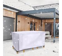 HNBFKD Patio Furniture Covers Waterproof Outdoor - 160x145x90cm/LxWxH Coffee Table Cover Rectangular 420D Oxford Garden Dining Table Cover Wind Dust Proof Anti-UV for Deck Lawn and Backyard