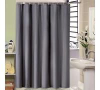 HNBFKD Solid Color Bath Curtain Simple Waterproof Dark Grey Shower Curtains for Bathroom with 12pcs Plastic Hooks Hanging Curtain 170x170cm/67x67in(WxH)