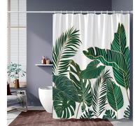 HNBFKD Tropical Plant Shower Curtain Jungle Palm Leaves Floral Botanical Boho Bathroom Hotel Decor Hanging Curtain With Hooks 70x140cm/28x55in(WxH)