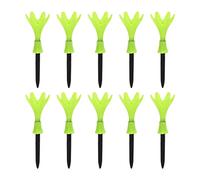 HNBGNNMRO 10Pcs Plastic Golf Tees with Adjustable Inclination, 6 - Prong Head Design for High Stability, Wear - Resistant ABS Golf Ball Tees for On - Course Play and Consistent (Green)