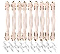 HNBGNNMRO 96mm Zinc Alloy Handle Pull, 10 Sets Retro Metal Drawer Handles, Widened Base Panel Design with Five - Layer Electroplating, European Style Door Knobs for Closet Cabinet Wardrobe