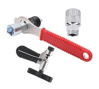 HNBGNNMRO Bicycle Repair Tool Kit, Bike Maintenance Set with Hex Wrench Chain Breaker Bottom Bracket Remover and Crank Extractor Puller for Mountain Road Bikes (Central axis Silver)