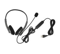 HNBGNNMRO Call Center Headset, Customer Service Headset with Noise Cancelling Mic, HD Voice Communication, Hearing, Retractable Headband for Business Calls and Computer (USB)