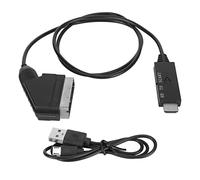 HNBGNNMRO HD Multimedia Interface to Scart Converter Cable, HD to Scart Adapter with Mode, Supports PAL NTSC 480i 576i for TV VCR DVD Players, Plug and Play Video Conversion