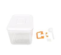 HNBGNNMRO Leakage Proof Airtight Food Storage Container with Push Switch Lid, Stackable Food Organizer for Rice Flour Sugar Cereal Sauce, Free ABS Kitchen Pantry Bin (1000ML Transparent)
