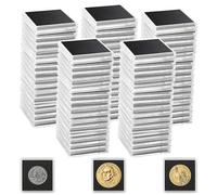 HNBTX 100 Sets of Coin Capsules,Coin Storage,Contains 8 Sizes (17/20/25/27/30/33/38/40 mm) Coins Case, for Coins Collection and Enthusiasts