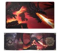 HNCCESG 4-Panel Magnetic Dungeon Master Screen, 3D Embossed Design, RPG Game Master Accessory for Tabletop Role-Playing Games