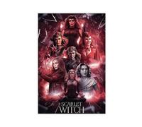 Hndeial Scarlet Witch Elizabeth Olsen 1 Canvas Poster Wall Art Decor Print Picture Paintings for Living Room Bedroom Decoration Unframe-style 12x18inch(30x45cm)